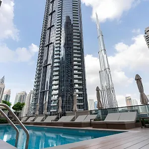 Citihome-1br In Act One With Burj Khalifa View At Pool Dubai